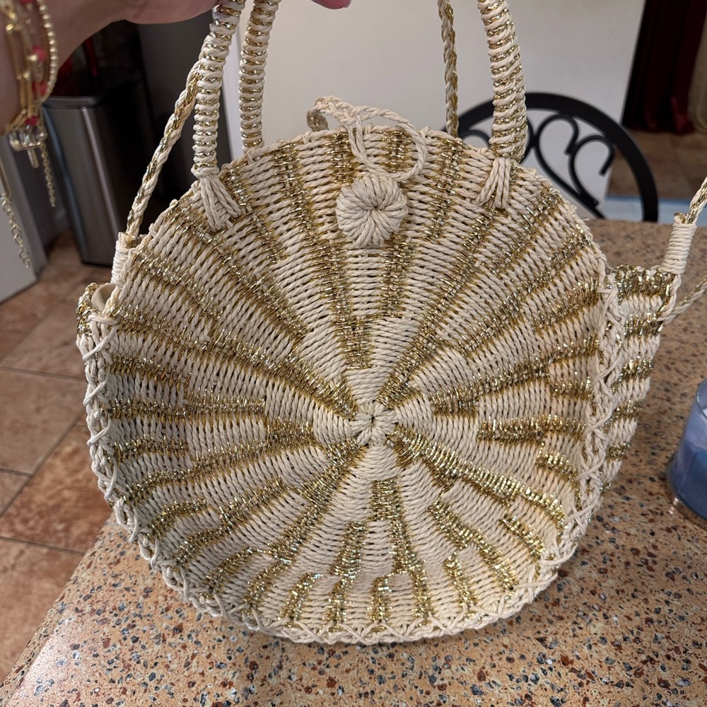 Straw crossbody bag from Alicia DiMichele Boutique